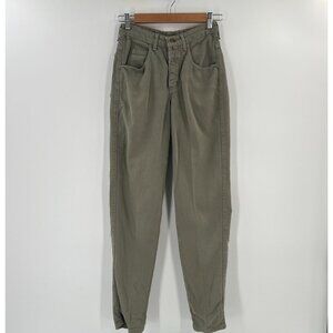 VTG Marithe‎ Francois Girbaud 3/4 High Waist Jeans Olive Green USA Mom